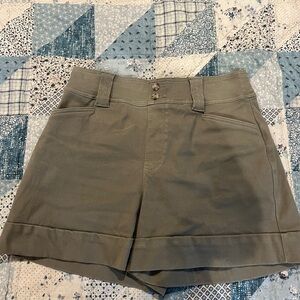 Spanx Super Smooth Stretch Twill shorts in Pine